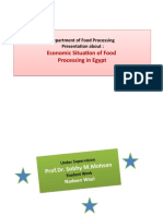 Economic Situation of Food Processing in Egypt