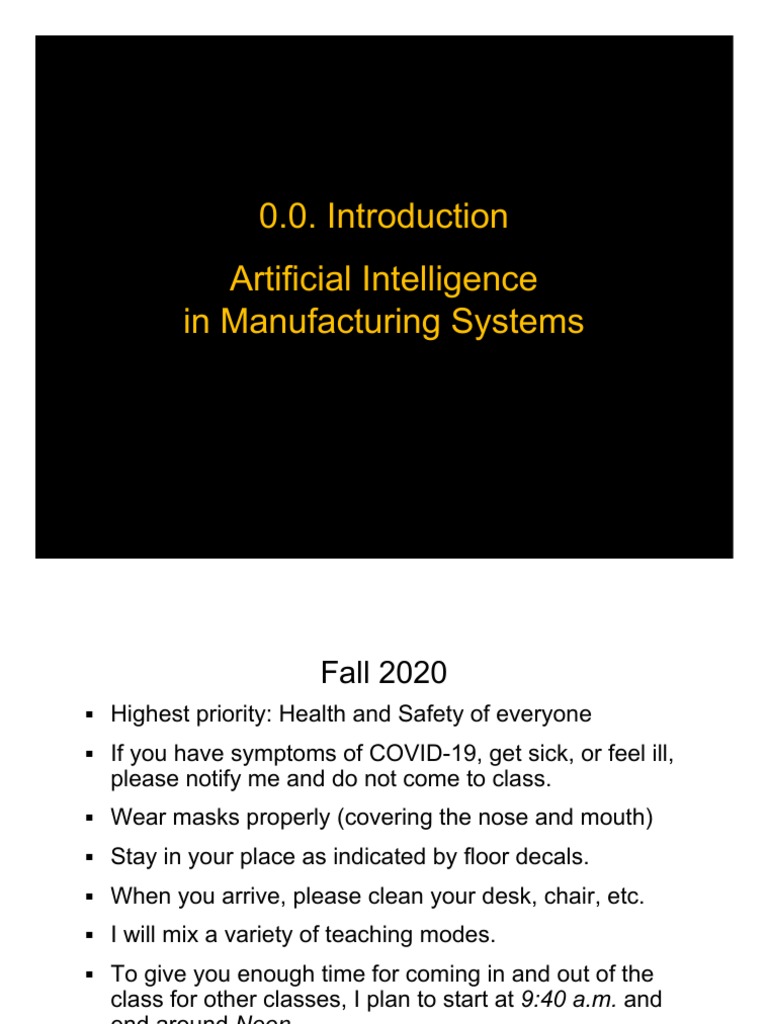Artificial Intelligence in Manufacturing Systems | PDF
