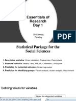 Essentials of Research: Introduction to SPSS