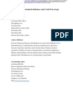 The Link Between Vitamin D Deficiency and Covid-19 in A Large Population