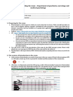 Content: The Procedures Regarding The Exam - Department of Psychiatry, Narcology and Medical Psychology