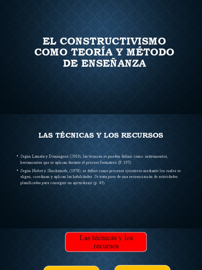 El Constructivismo Como Teoría y Método de Enseñanza | PDF ...