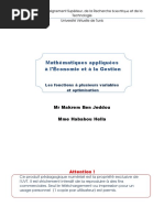 Cours d'Optimisation Mathématique | PDF | Optimisation mathématique ...