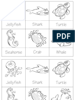 Sea Animals 3 Part Cards