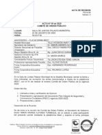 Acta de reunión del Comité de Orden Público de Tauramena