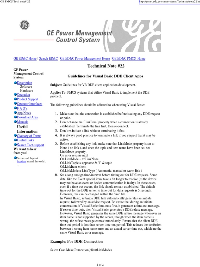 Visual Basic DDE Client Guidelines | PDF | Mobile App | Information ...