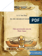 solicitado. Resume de manera concisa el documento, enfocándose en el elemento clave del escarabajo sagrado encontrado junto al cuerpo de la víctima, que da nombre al caso