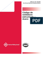 AWS D1 1 D1 1M 2020 Una Norma Nacional Estadounidense Código de