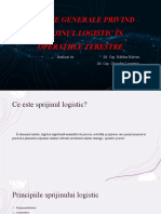 Aspecte Generale Ale Sprijinului Logistic in Operațiile Forțelor