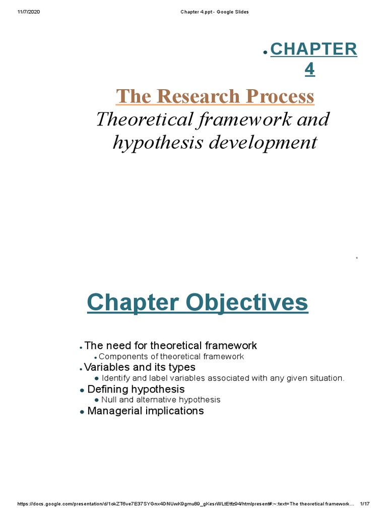 Theoretical Framework in Research Process | PDF | Hypothesis | Null ...