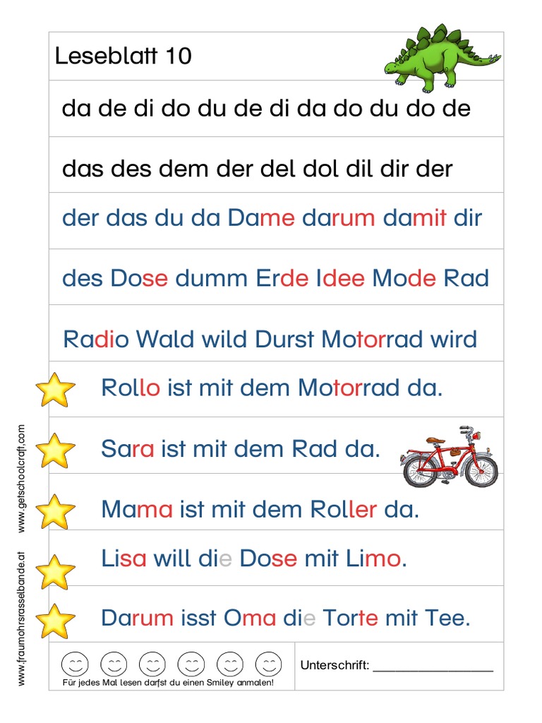 Leseblatt 10 | PDF