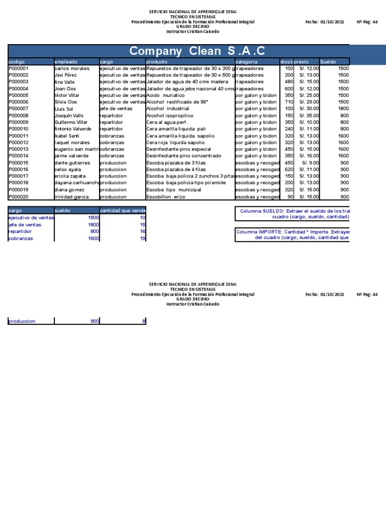 Copia de Examen Excel Funcion Buscarv y Tablas Dinamicas