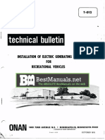 Tech Bulletin - Installation of GenSets For RVs (T-012)