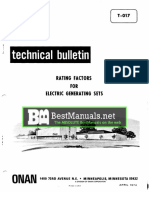 Tech Bulletin - Rating Factors For Electric GenSets (T-017)