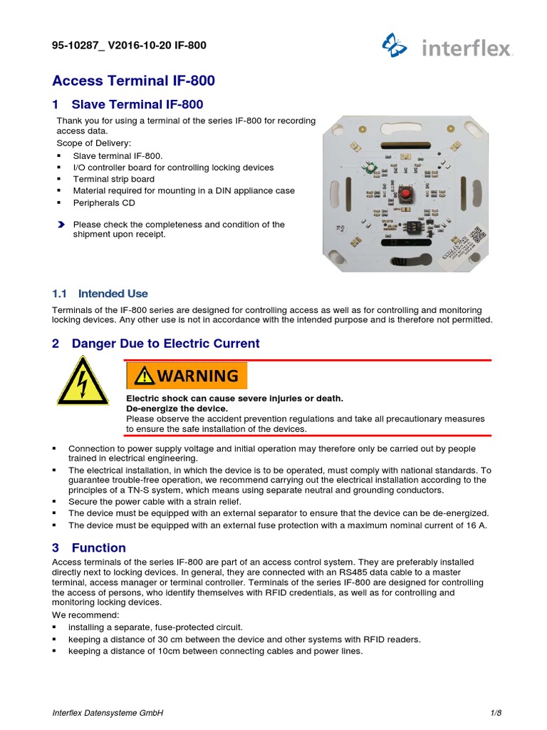 IF-800 Terminal | PDF | Electrical Wiring | Power Supply