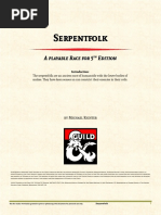 Serpentfolk: A Playable Race For 5 Edition