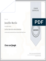 Jenniffer Morillo: Course Certificate