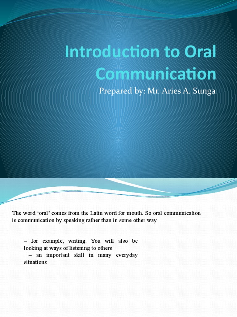 Fundamentals of Oral Communication | PDF | Communication | Human ...