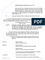 Revenue Memorandum Circular No. 027-10: Subject