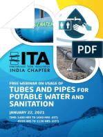 ITA India Webinar Tubes Pipes Potable Water Sanitation