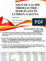 Design of A 16 MW Hydroelectric Power Plant in Lumban, Laguna