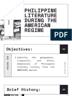 Philippine Literature During The American Regime