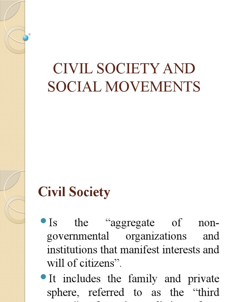 Civil Society and Social Movements Overview | PDF | Social Movements ...