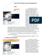 Philippine Typhoons From October 18 Up To November 15