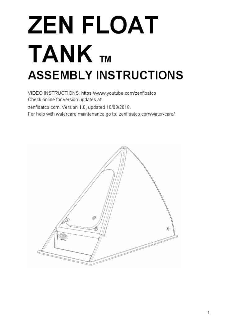 Zen Float Tank Assembly Guide | PDF | Electrical Connector | Valve