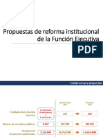 Propuestas de Reforma Institucional de La Función Ejecutiva