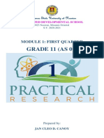 GRADE 11 (AS 01) : Module 1: First Quarter