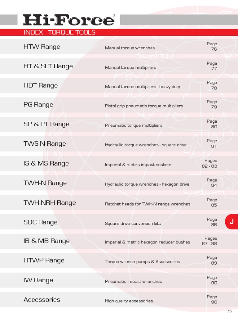 HiForce Torque Tools PDF Tools Mechanical Engineering