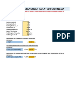 Rectangular Footing Analysis for Column Load and Moment