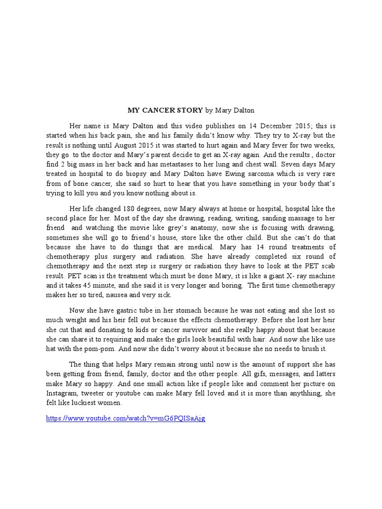 Mary Dalton's Ewing Sarcoma Journey | PDF