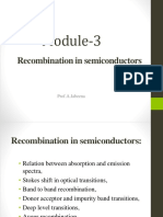 Module-3: Recombination in Semiconductors