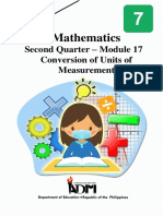 Conversion of Units of Measurement Second Quarter - Module 17