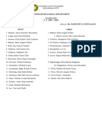 Junior High School Department Class List S. Y. 2019 - 2020: Pagcaliwagan, Rhica Daniela Pangilinan
