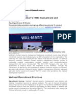 Case Study: Walmart's HRM: Recruitment and Selection: MODULE 2-Procurement of Human Resources