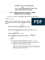 Not For Sale: Amendment No. 1 October 2018 TO Is 2386 (Part 3) : 1963 Methods of Test For Aggregates For Concrete