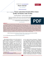 Low Seminal Plasma Antioxidant Potential Effects Semen Quality and Reduces Male Fertility