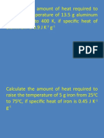 Calculate heat required to raise aluminum temperature from 300K to 400K