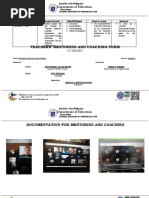 Teachers' Mentoring and Coaching Form: Department of Education