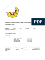 Proposal Program Kreativitas Mahasiswa Sandwich Roll: Makalah Disusun Guna Memenuhi Tugas Mata Kuliah Kewirausahaan