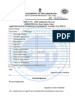 NEET UG - 2020 Admission Process (MBBS/BDS For State Quota Seat