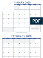 JANUARY 2020: Sunday Monday Tuesday Wednesday Thursday Friday Saturday