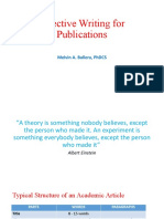 Effective Writing For Publications: Melvin A. Ballera, Phdcs