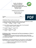 Summative Test in Filipino 2 Q1