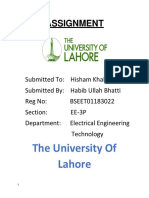 Assignment: The University of Lahore