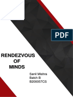 Rendezvous OF Minds: Sanil Mishra Batch B B200057CS