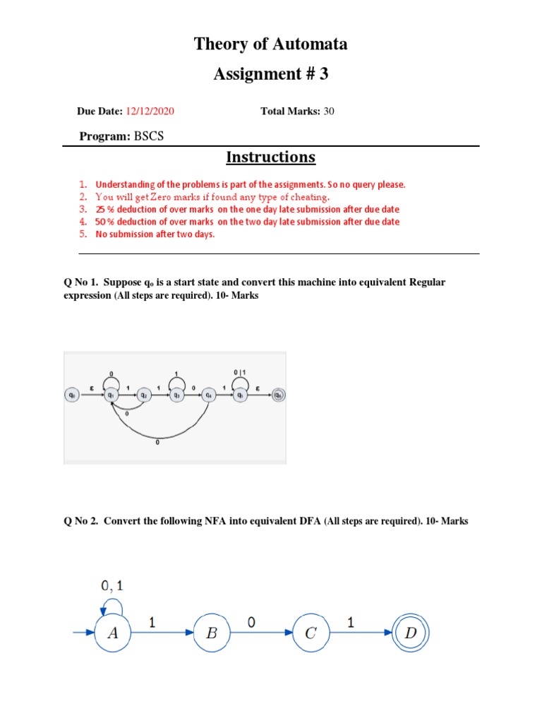 Assignment No-3 Fall 2020 | PDF | Computers